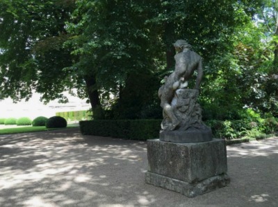A statue in the garden.
